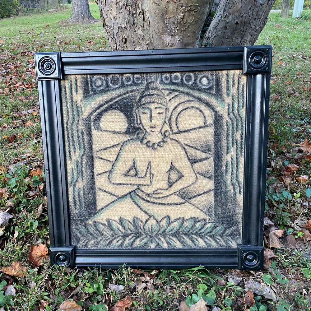 Young Buddha handpainted/handdrawn piece